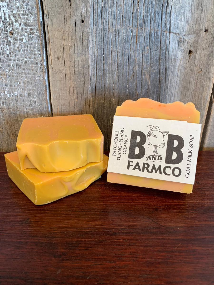 Patchouli-Orange-Ylang Ylang Goat Milk Soap – B And B Farmco