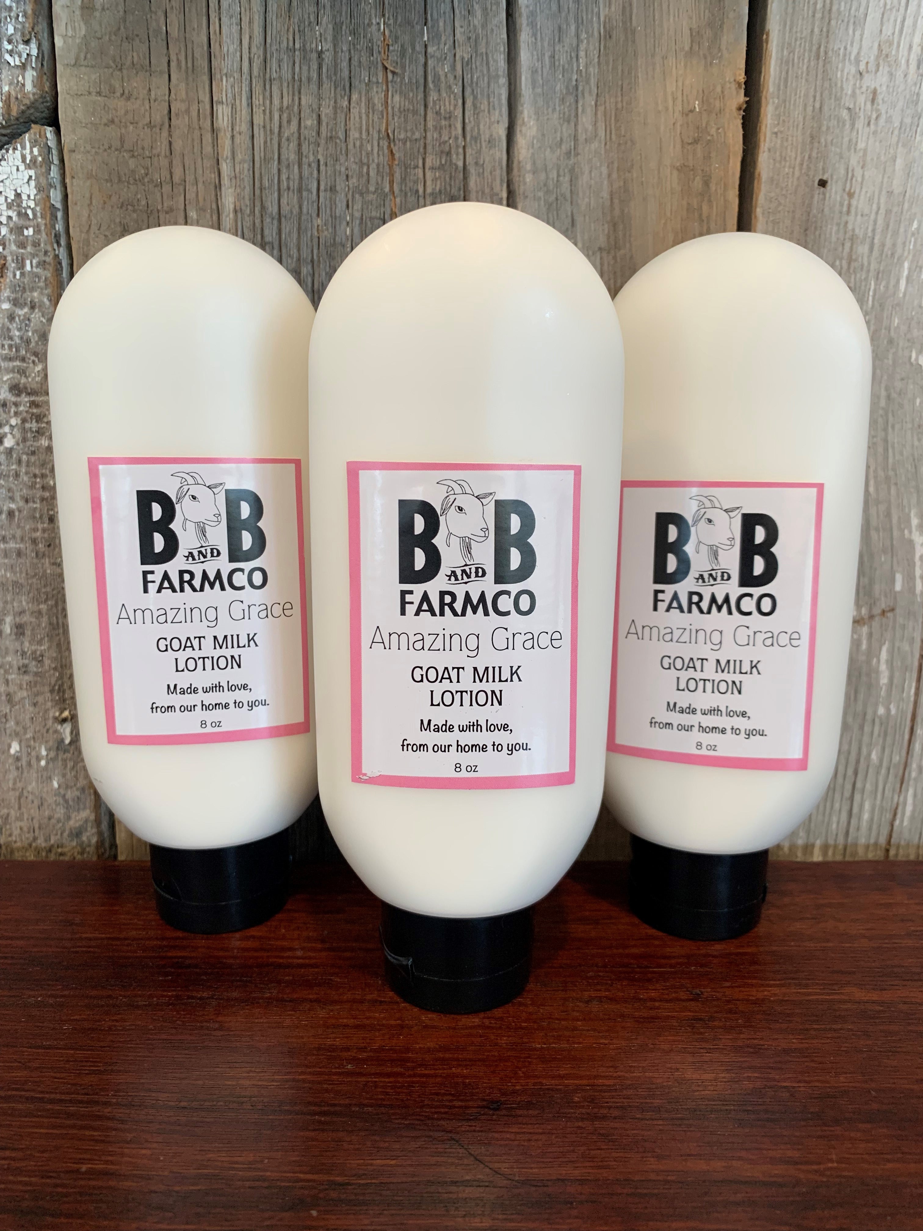 Amazing Grace Goat Milk Lotion - 8 oz – B and B Farmco